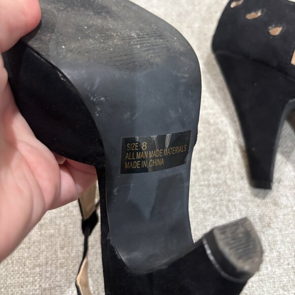 Cute black vintage style heels - Picture 3 of 3